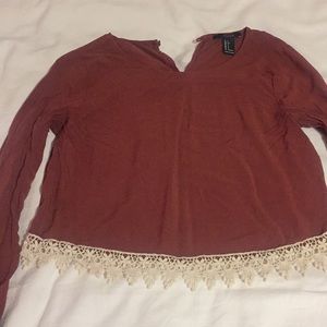 Forever 21 long sleeved crop top